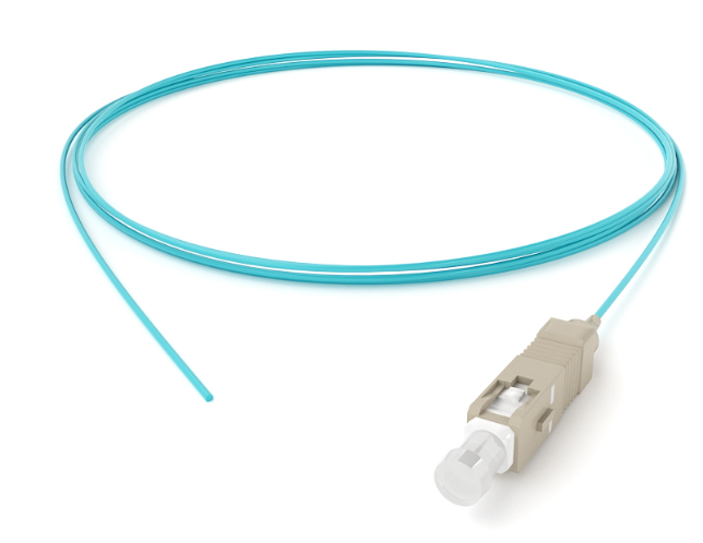 Пигтейл оптический (pigtail) LC/UPC MM 50/125 OM3 G.651,  0,9мм, 1,5м в Ростове-на-Дону