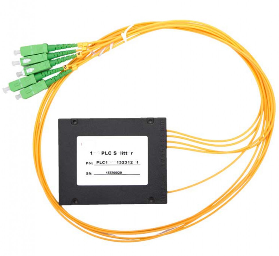 Оптический разветвитель планарный PLC 1x4  3.0мм 5SC/APC в Ростове-на-Дону