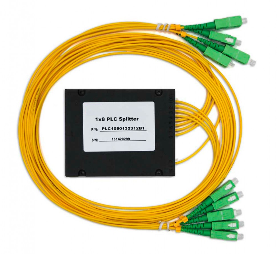 Оптический разветвитель планарный PLC 1x8  3.0мм 9SC/APC в Ростове-на-Дону