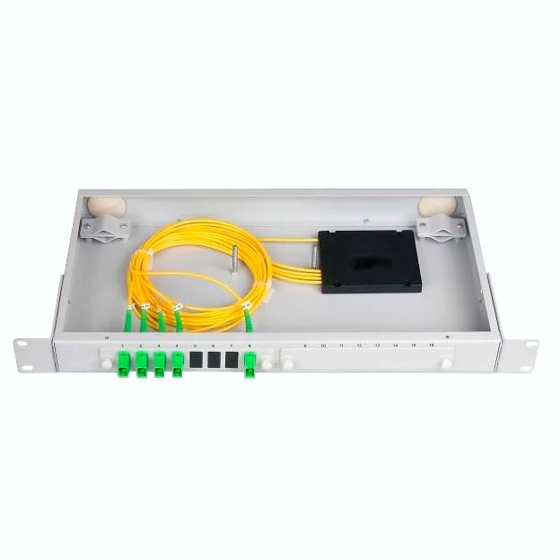 Оптический разветвитель PLC 1x2 3.0мм 3SC/APC в  корпусе 1U 19" в Ростове-на-Дону