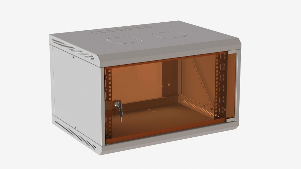 Шкаф телекоммуникационный настенный разборный  19" Lite 15U 600*450 дверь стекло в Ростове-на-Дону