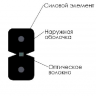 Оптический кабель CO-FTTH2-2 на 2 волокна G.652,  LSZH
